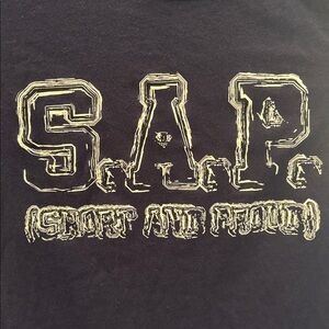 Vintage Short and Proud Navy Cotton Tee